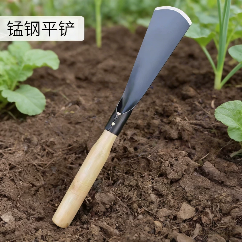 Planting flowers and vegetables with a small shovel, digging wild vegetables with manganese steel, an outdoor digging tool, a gardening tool, a household vegetable specific shovel, used to drive the sea