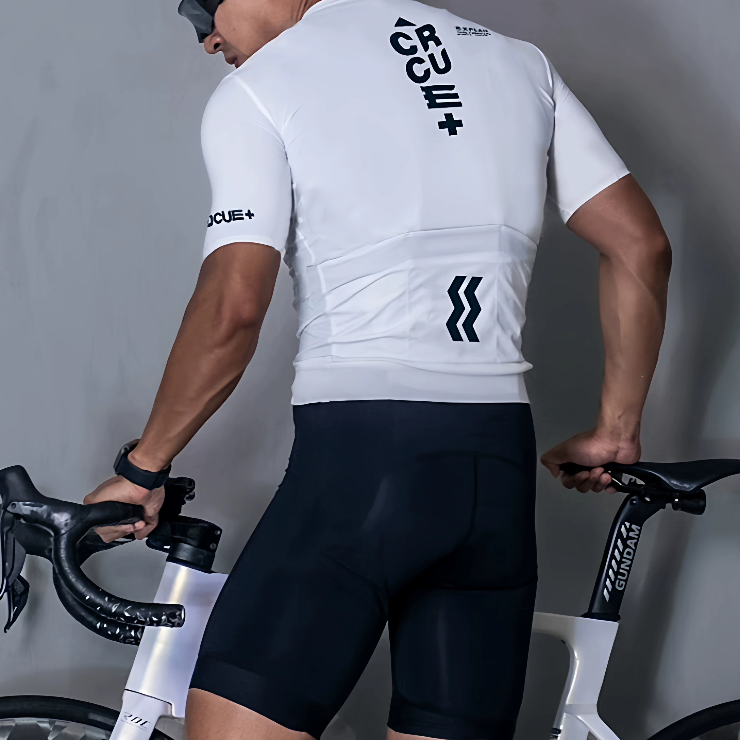 CRCUE+Summer Cycling Suit Dopamine Pneumatic Short Sleeve Set Road Mountaineering Cycling Suit