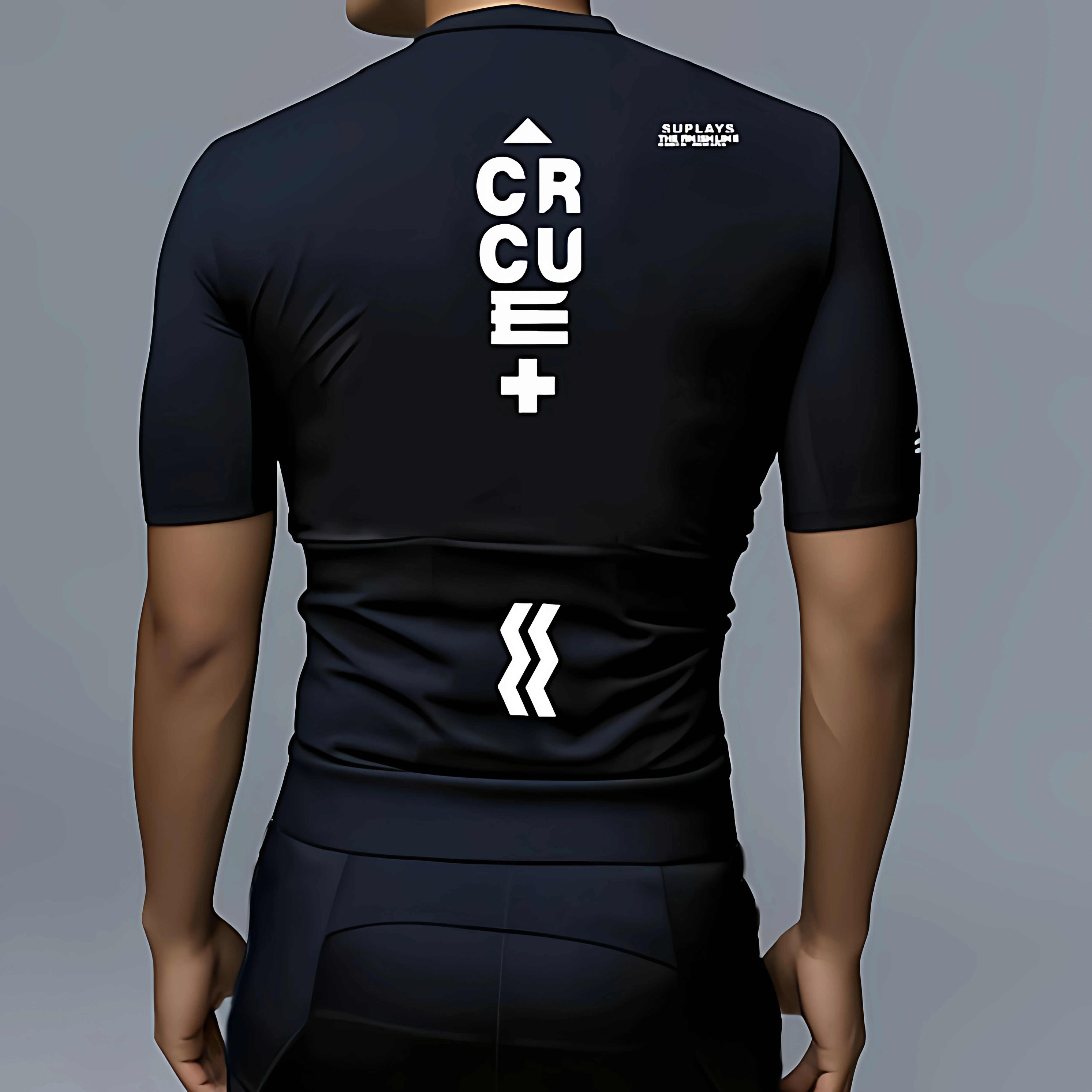 CRCUE+Summer Cycling Suit Dopamine Pneumatic Short Sleeve Set Road Mountaineering Cycling Suit