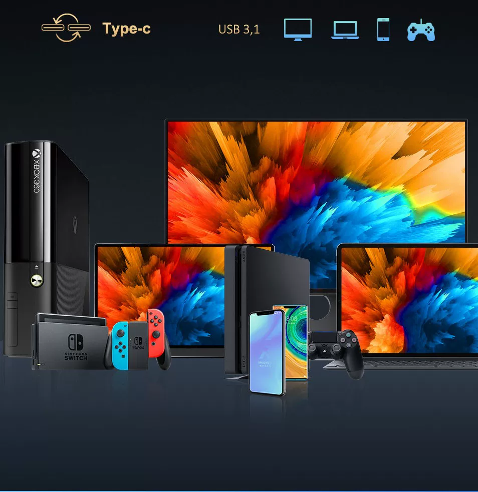 144Hz high refresh rate 16 inch 2K portable display with built-in speakers PS4 computer external expansion vertical screen NS same screen