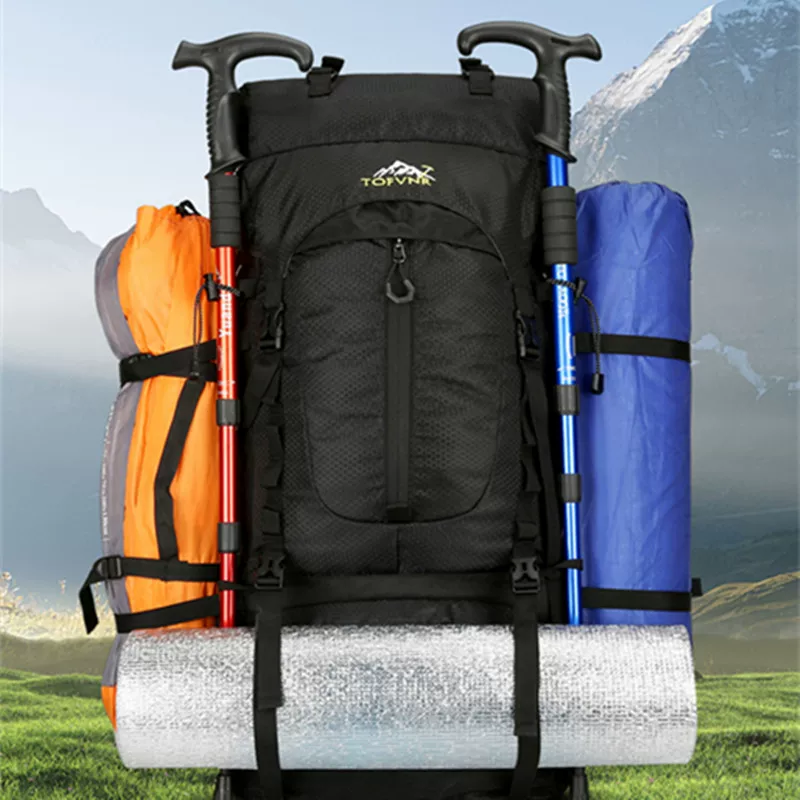 Men's 75L professional outdoor hiking backpack 65 70 liter backpack for women's large capacity camping backpack