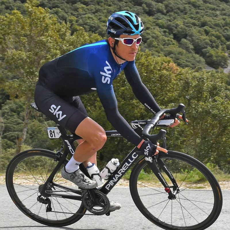 Sky cycling suit short sleeved set men's summer road cycling suit quick drying breathable mountain baby bag cycling pants top
