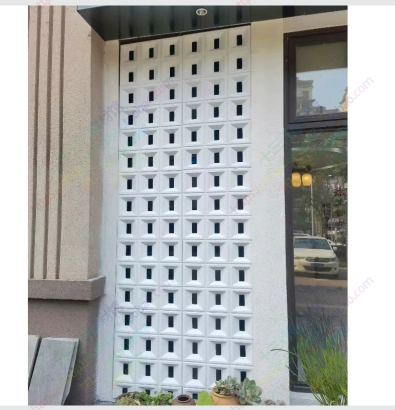 Lightweight hollow brick, PU cement component brick, nine grid art decoration wall, internet famous partition background, hollow porous brick