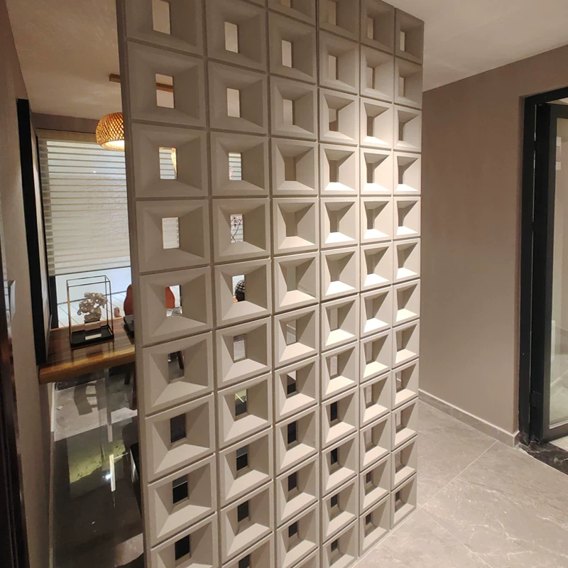 Lightweight hollow brick, PU cement component brick, nine grid art decoration wall, internet famous partition background, hollow porous brick