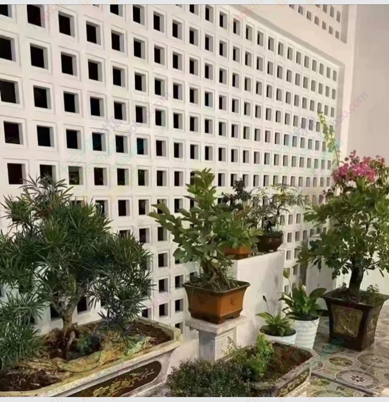 Lightweight hollow brick, PU cement component brick, nine grid art decoration wall, internet famous partition background, hollow porous brick