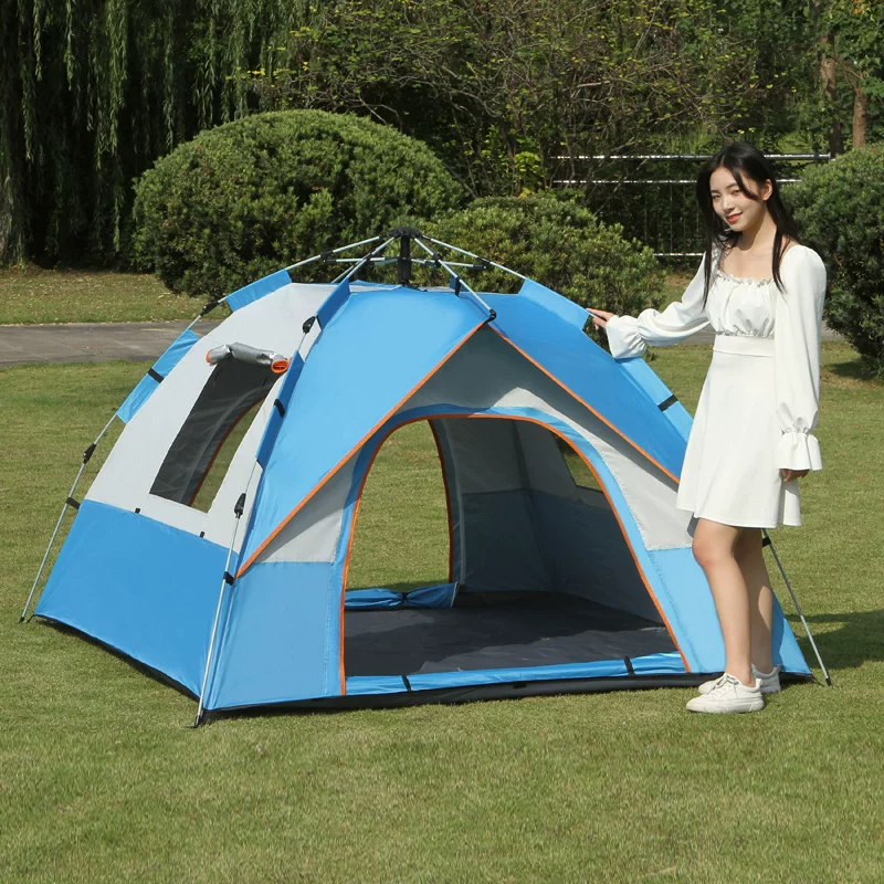 Tent Outdoor Camping Thickened Rainproof 3-4 People Fully Automatic Outdoor Sunscreen 2-person Camping Picnic Ultra Lightweight Equipment