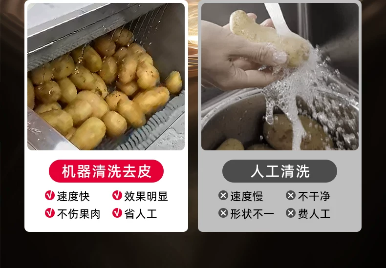 Промышленная машина для чистки и мойки овощей Zhigao