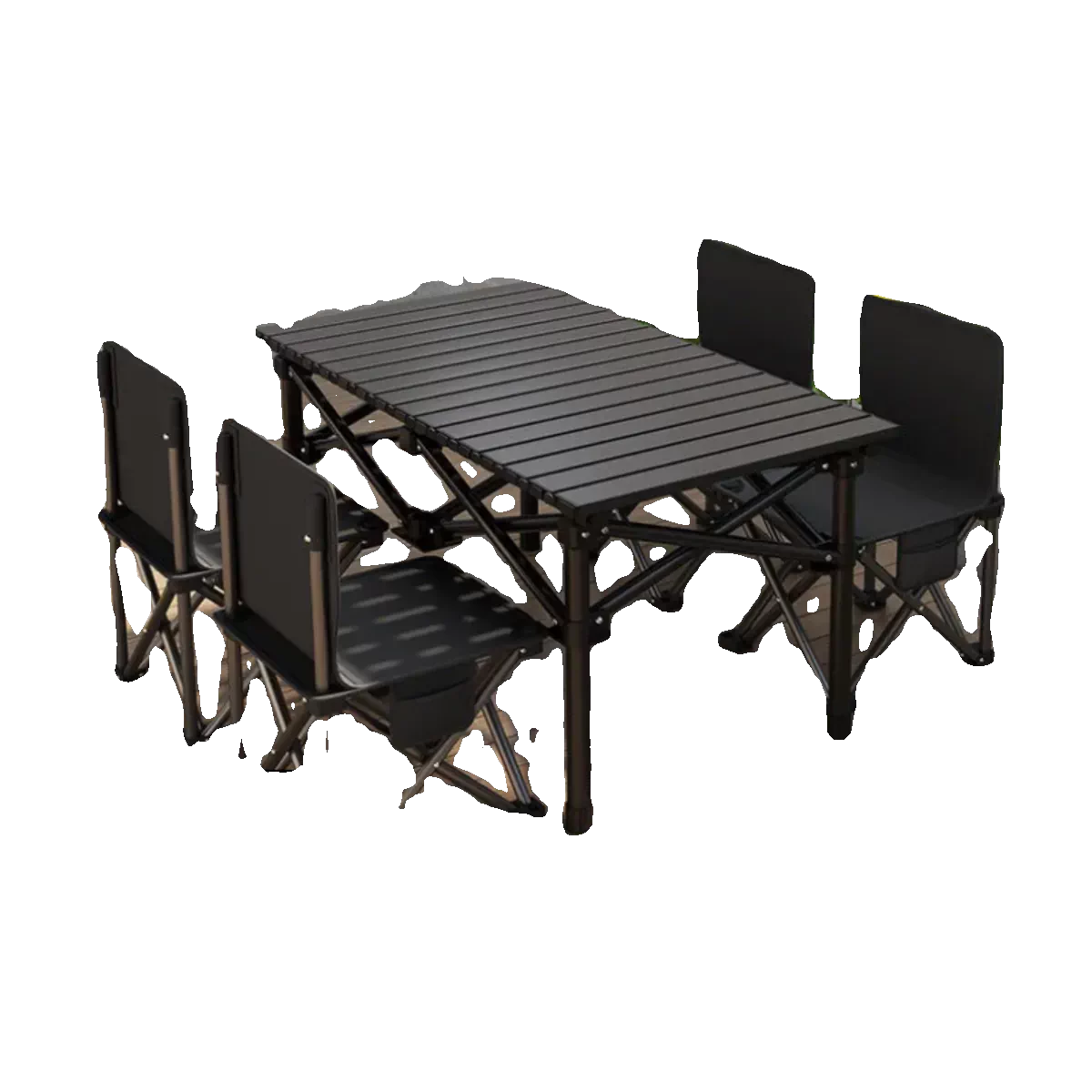 Outdoor folding dining table, car camping lightweight set, home retractable portable night market stall, lazy chair
