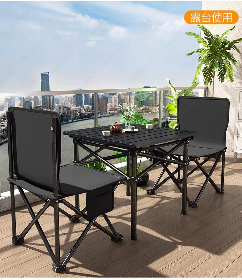 Outdoor Folding Table Camping Picnic Car Storage Portable Lightweight Multi purpose Family Lazy Table and Chair Package