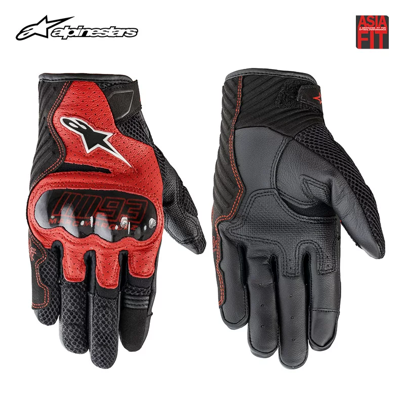 ALPINESTARS summer motorcycle rider gloves SMX-1 v2 leather split finger short protective riding gloves