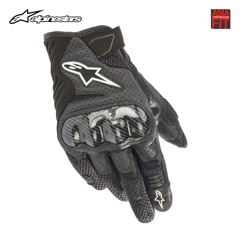 ALPINESTARS summer motorcycle rider gloves SMX-1 v2 leather split finger short protective riding gloves