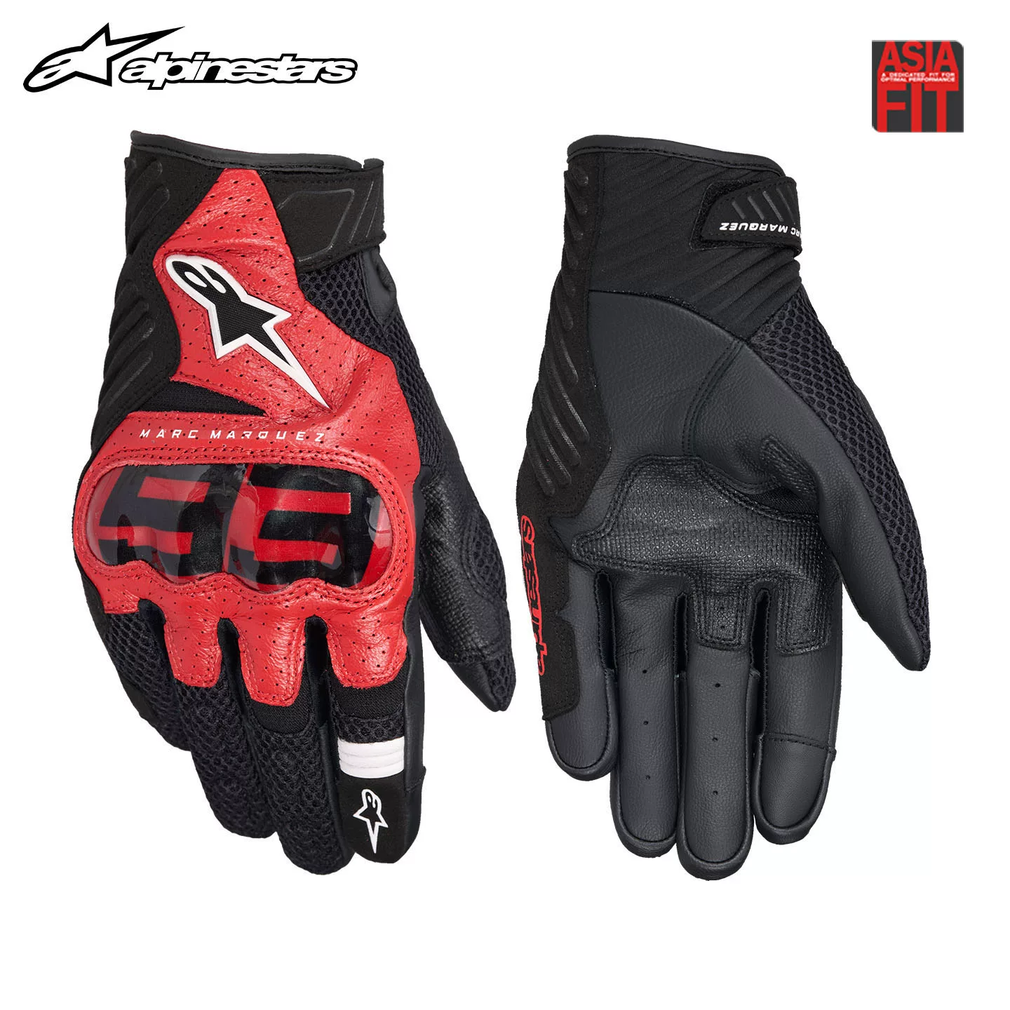 ALPINESTARS summer motorcycle rider gloves SMX-1 v2 leather split finger short protective riding gloves