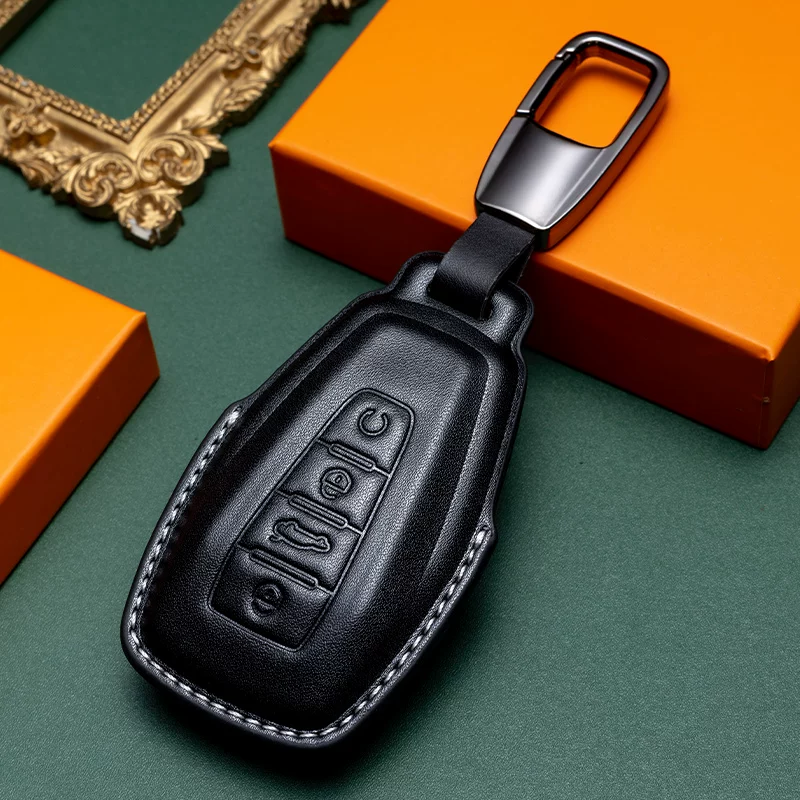 Чехол для ключей Geely Xingrui из натуральной кожи Boyue pro Emgrand GS Xingyue l Binyue Vision icon Binrui, автомобильная сумка с пряжкой