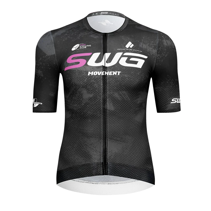 SWG Mingsheng exclusive summer short sleeved cycling suit for men, breathable and quick drying road cycling professional cycling suit