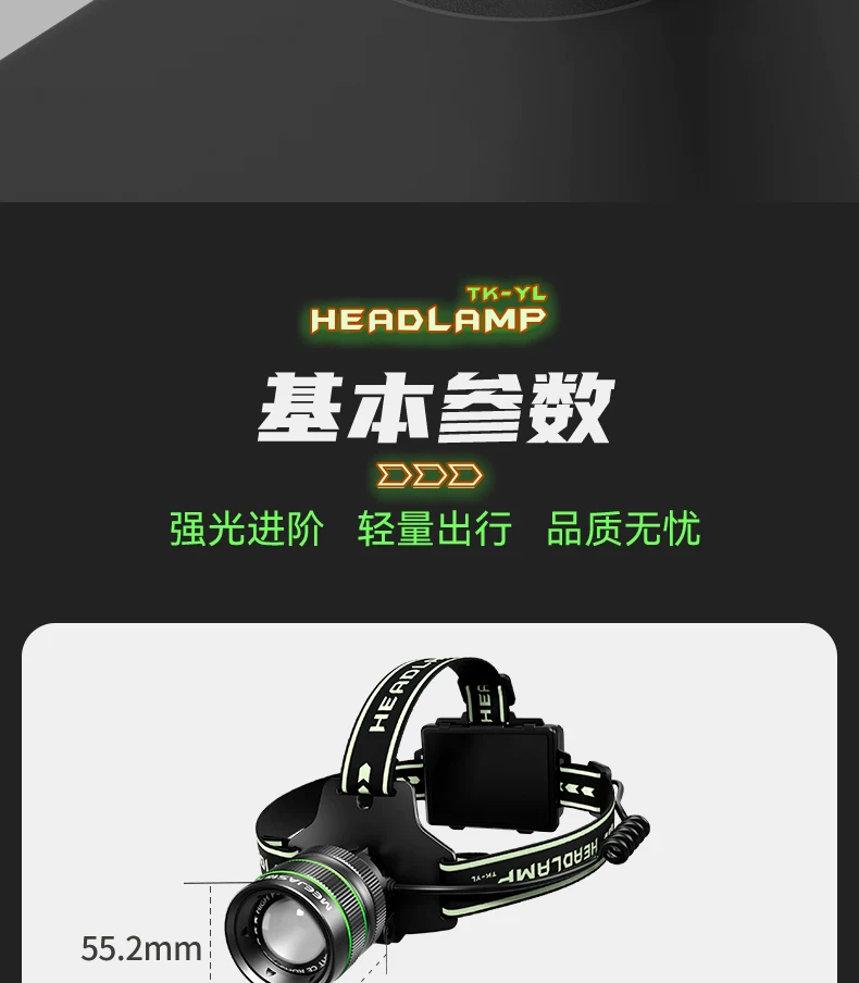 Mingjiu headlamp 2026 new strong light ultra bright head mounted outdoor hiking and fishing sensing ultra long endurance lighting lamp