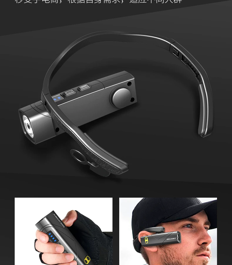 Mingjiu 2025 New Headlights with Strong Light Charging and Ultra Bright Night Fishing Special Outdoor Mountaineering Ear Head Mounted Lighting