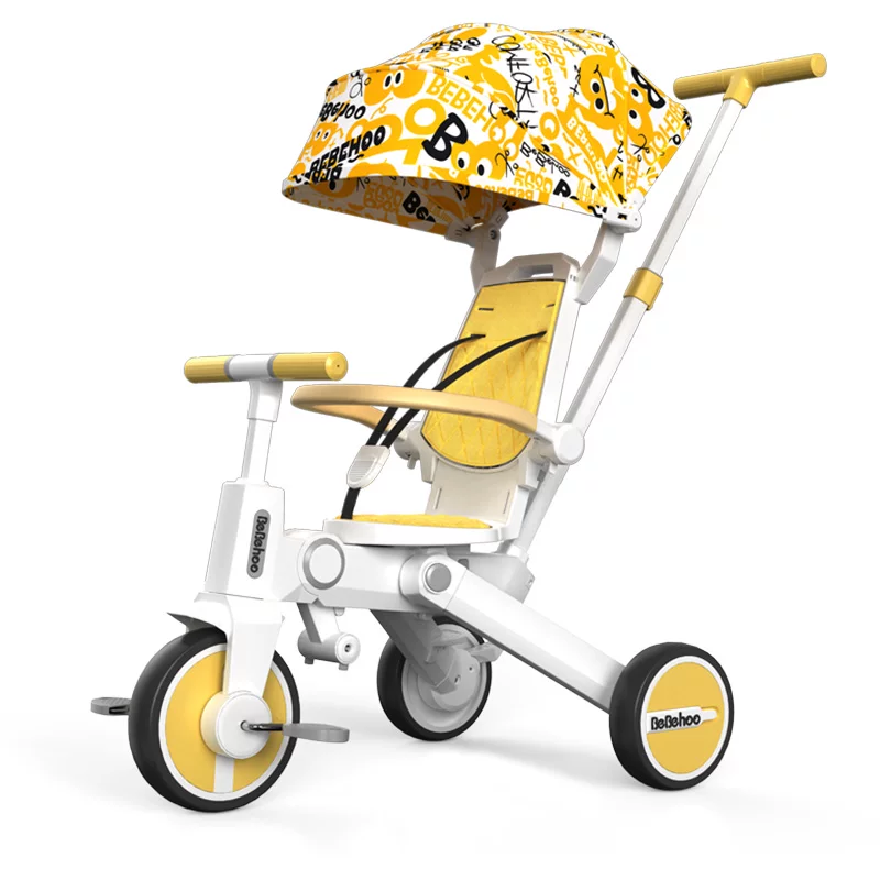 Bebeihoo baby tricycle children's bicycle 1-6 years old walking tool lightweight folding two-way baby stroller