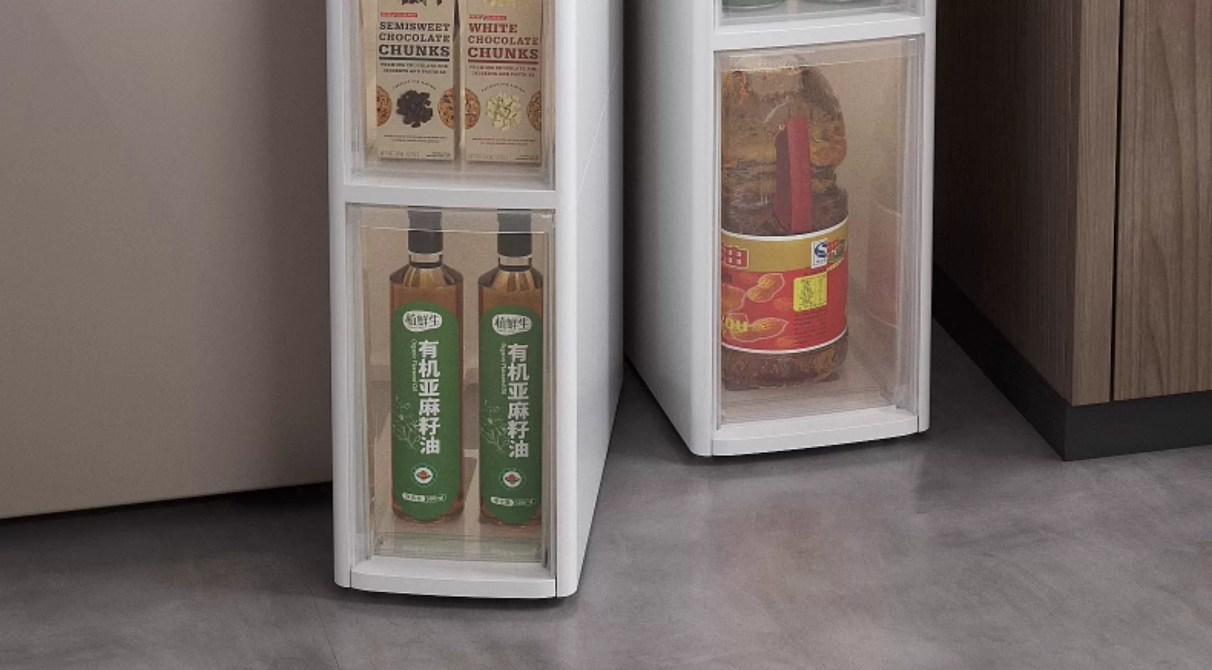 Sewing storage cabinet, kitchen shelf, 14/16/20cm ultra narrow edge cabinet, multi-layer dressing room crevice storage cabinet