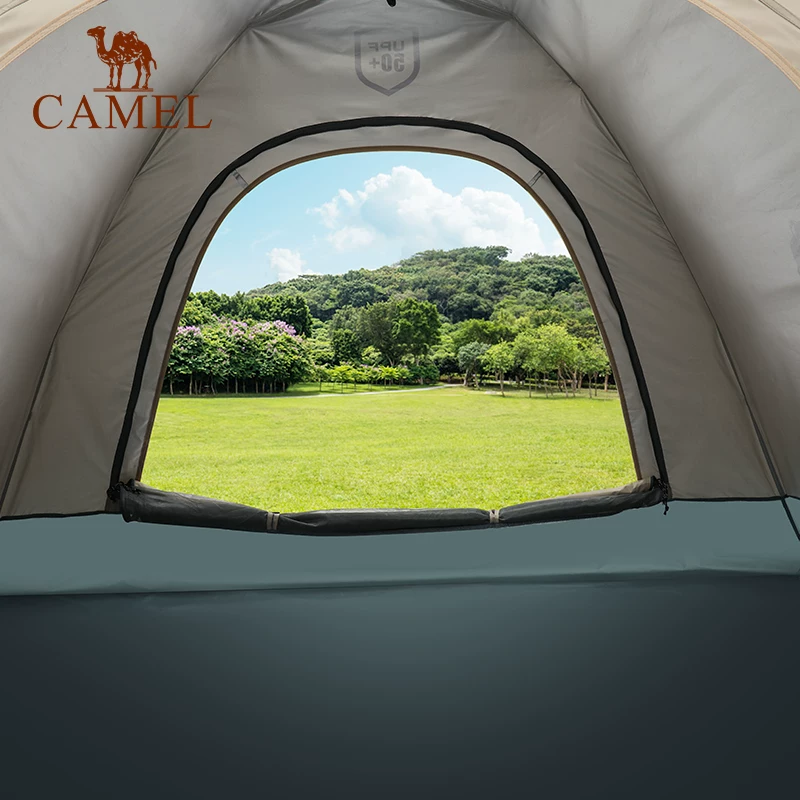 Camel Outdoor Tent Portable Foldable Automatic Quick Open Silver Glue Sunscreen and Rainproof Park Picnic Camping Equipment