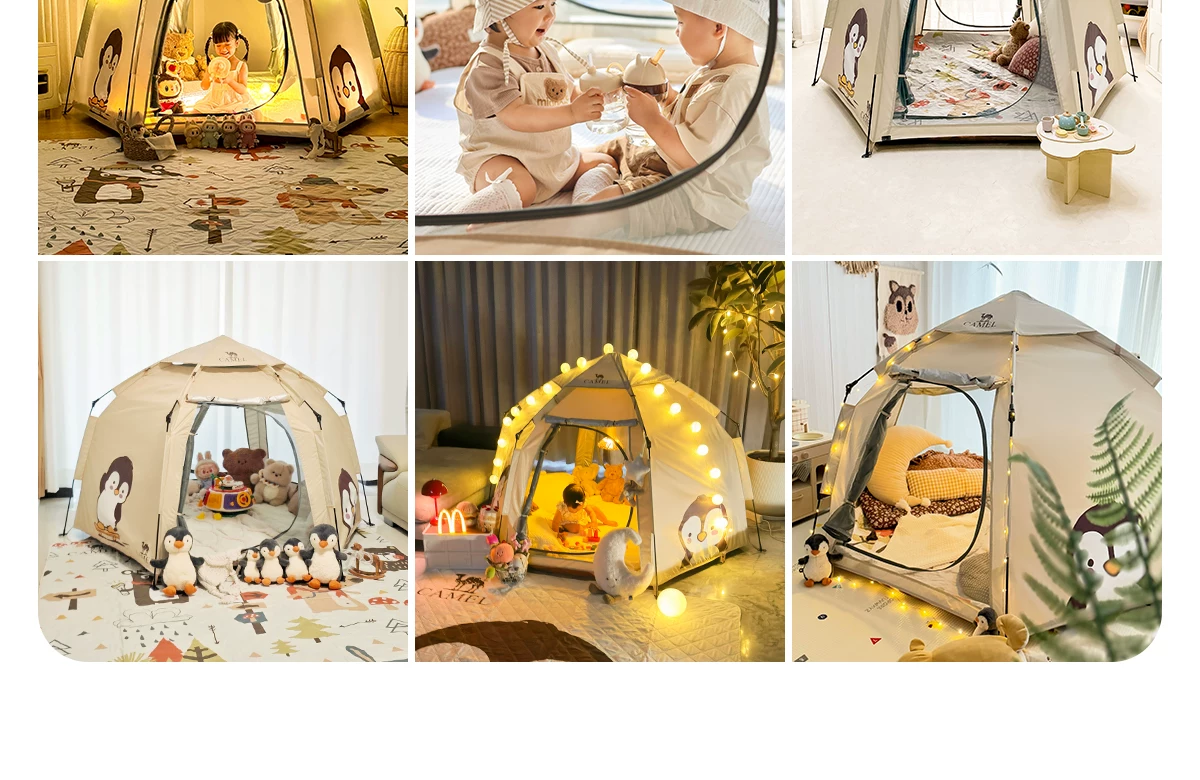 Camel Hug Goose Tent Portable Folding Indoor Secret Base Overnight 2025 New Children's Camping Equipment