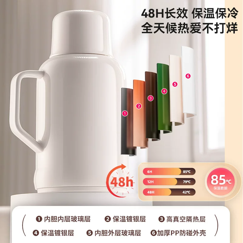 Jieanxi Insulated Pot Hot Pot Dormitory Student Large Capacity Insulated Bottle Household Hot Water Bottle Office Small Warm Pot