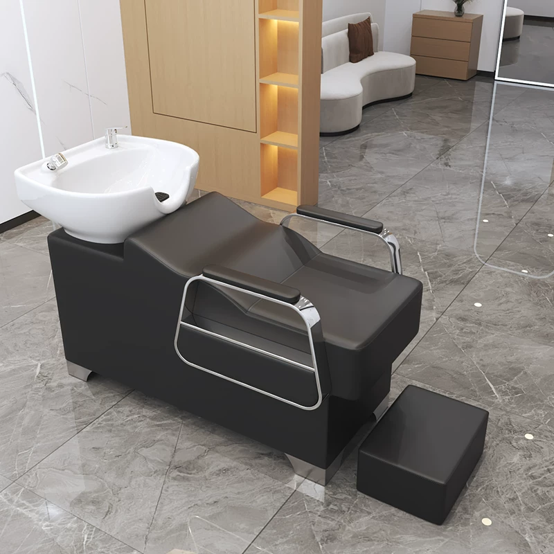 Free shipping hair salon special flushing bed manufacturer direct sales hair salon shampoo bed new semi lying shampoo bed
