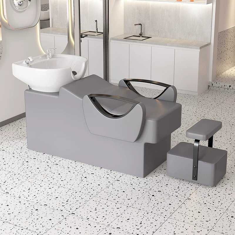 Free shipping hair salon special flushing bed manufacturer direct sales hair salon shampoo bed new semi lying shampoo bed
