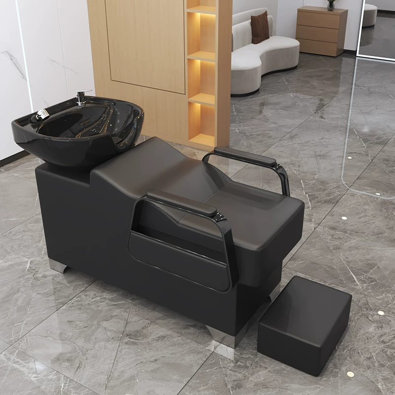 Free shipping hair salon special flushing bed manufacturer direct sales hair salon shampoo bed new semi lying shampoo bed