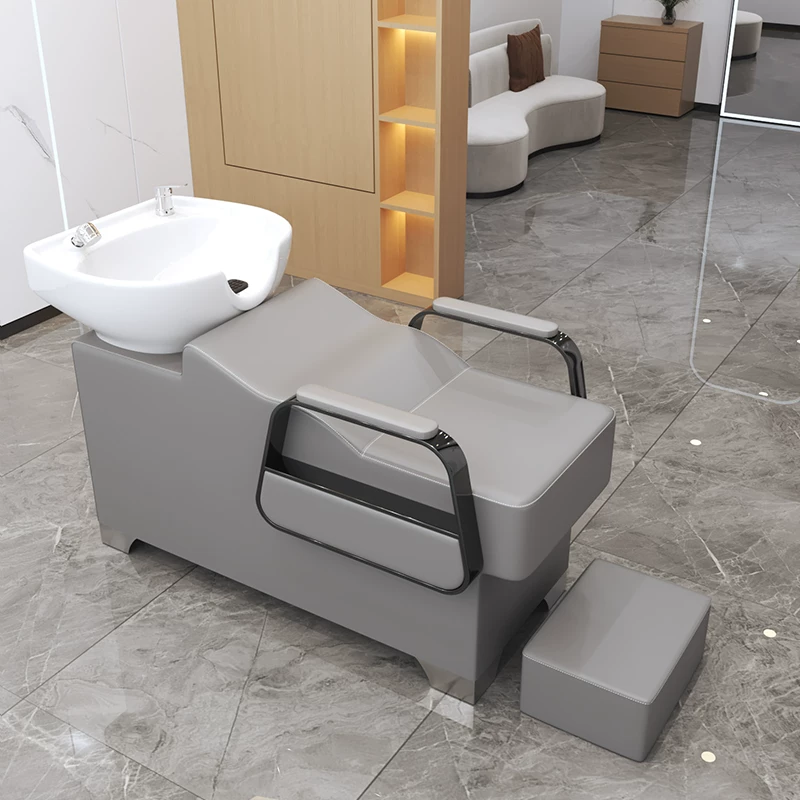 Free shipping hair salon special flushing bed manufacturer direct sales hair salon shampoo bed new semi lying shampoo bed