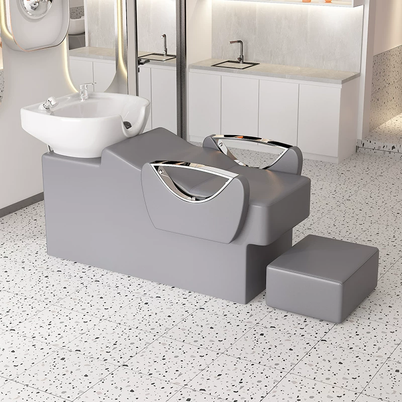 Free shipping hair salon special flushing bed manufacturer direct sales hair salon shampoo bed new semi lying shampoo bed