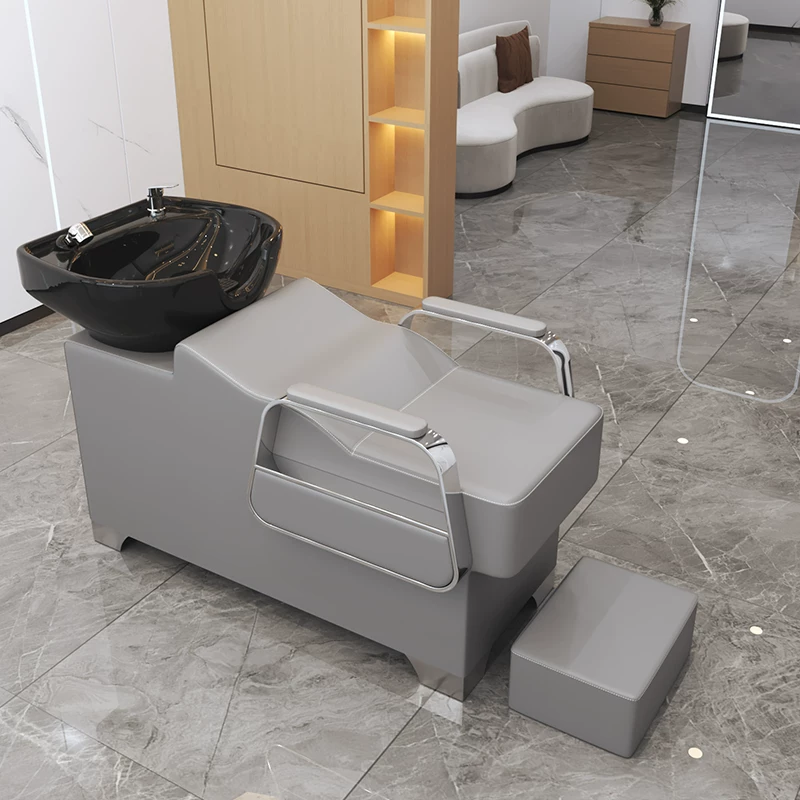 Free shipping hair salon special flushing bed manufacturer direct sales hair salon shampoo bed new semi lying shampoo bed