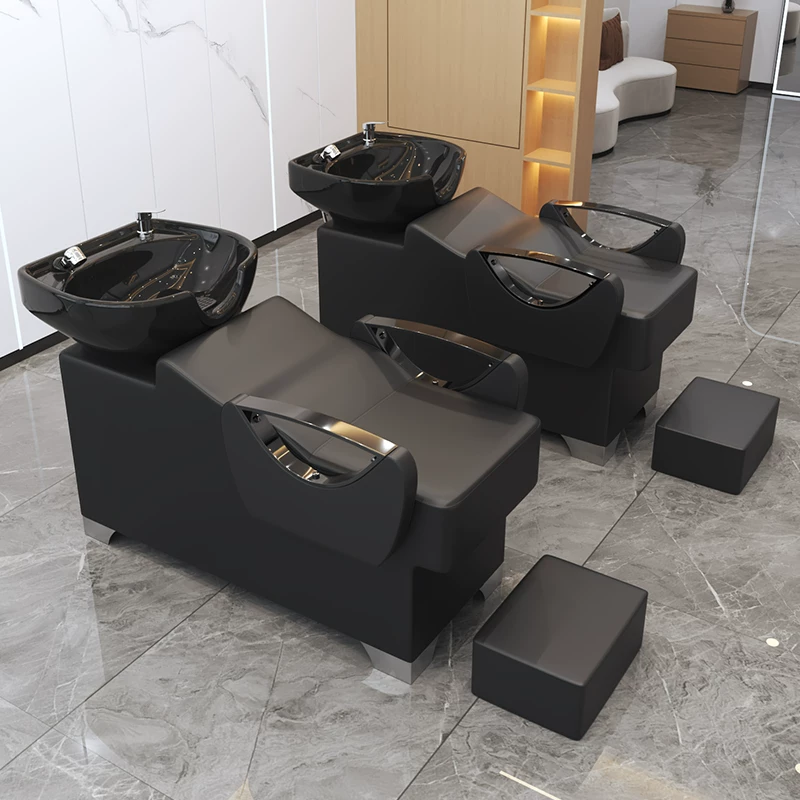 Free shipping hair salon special flushing bed manufacturer direct sales hair salon shampoo bed new semi lying shampoo bed