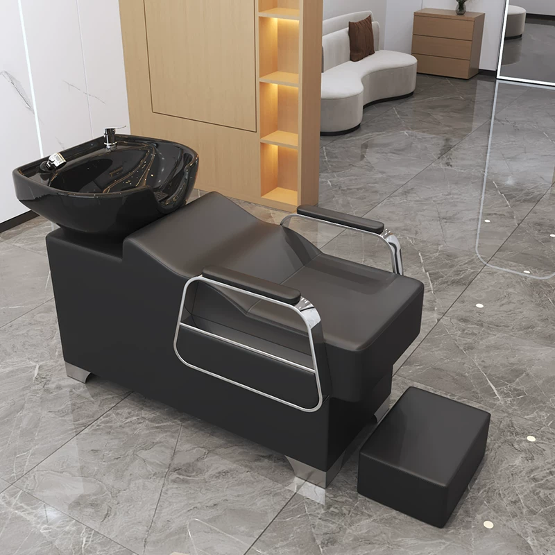 Free shipping hair salon special flushing bed manufacturer direct sales hair salon shampoo bed new semi lying shampoo bed