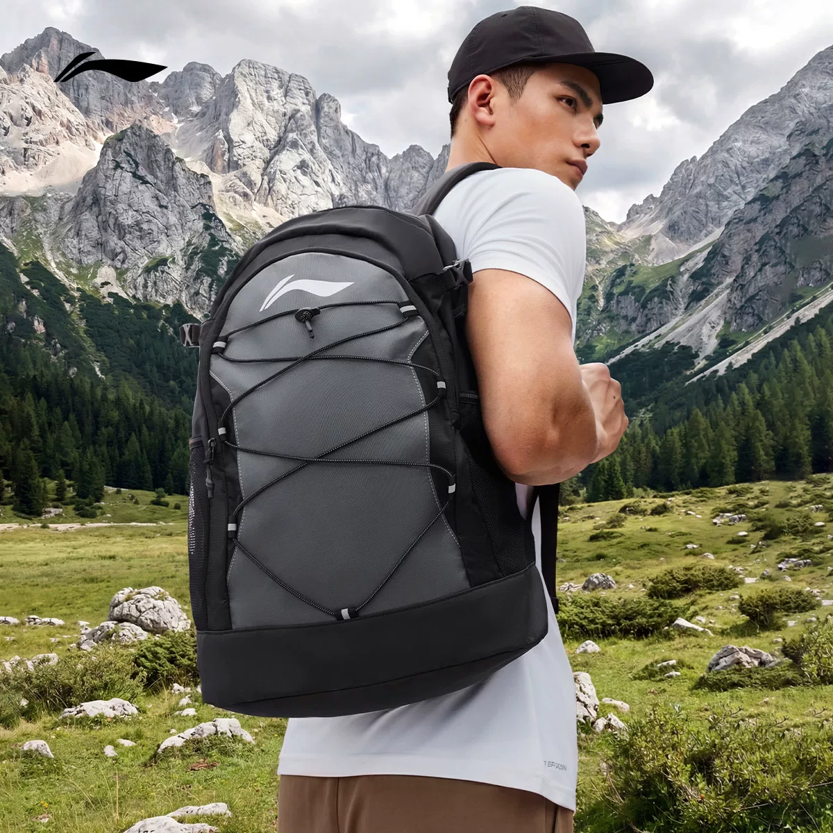 Li Ning, вместительная и большая дорожная спортивная сумка для путешествий подходит для мужчин и женщин для скалозалания, школьный рюкзак