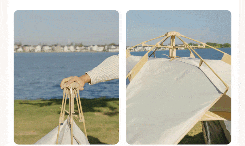 Primitive person automatic quick opening tent for three seasons, with double person rain and moisture resistance, no need to set up camping tent combination