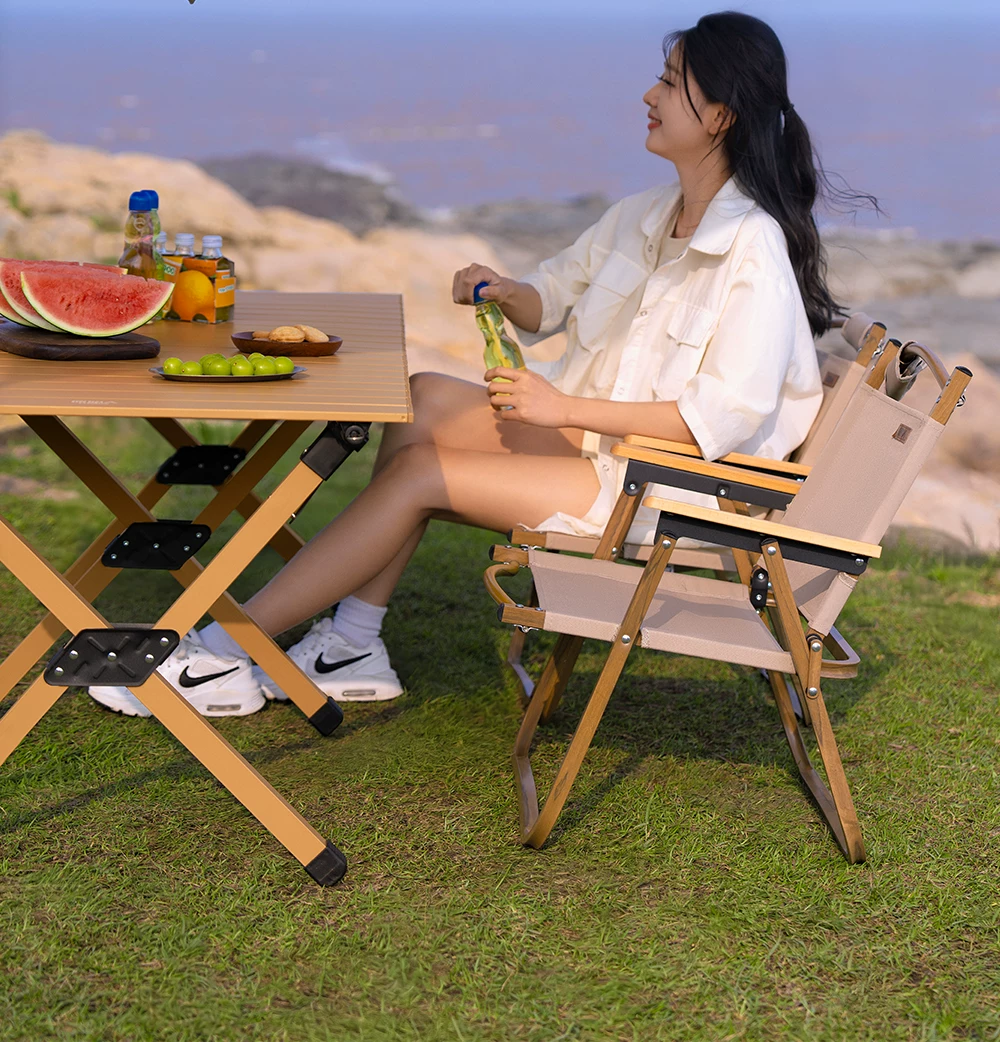 Primitive people's vinyl canopy tent windproof and sunshade camping canopy outdoor camping table and chair combination