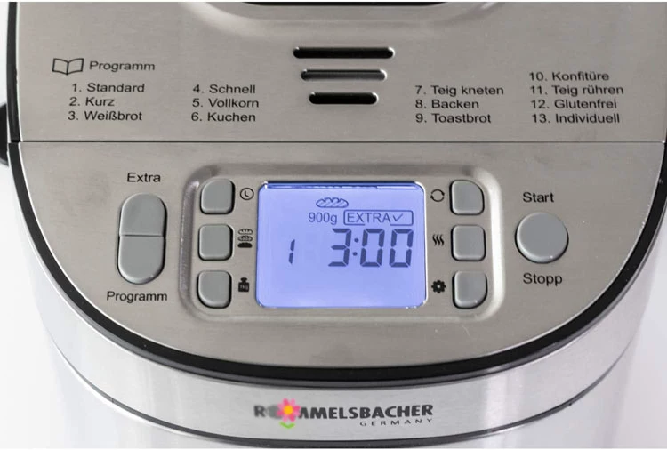 Мультифункциональная хлебопечка Rommelsbacher BA 550 из нержавеющей стали