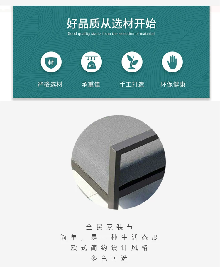 铝合金户外沙发防晒防水铁艺室外庭院阳台休闲阳光房家具茶几双人