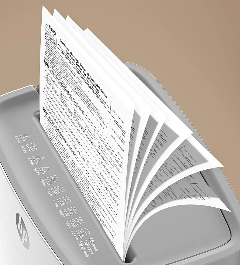 HP shredder, office specific, fully automatic, office, home, commercial, mini mini shredder, 5-level confidential desktop paper file, 4-level shredder, card shredder, shredding CD card