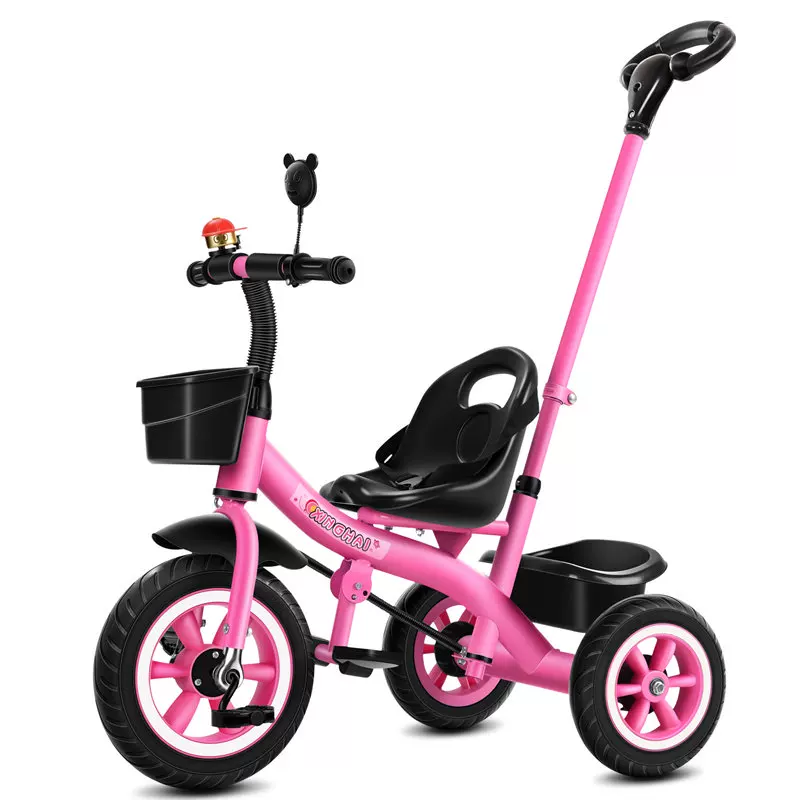 Star Child brand baby stroller, large size children's tricycle, suitable for babies aged 1-6 with push handle, high-end baby stroller with sunshade and storage basket, tricycle