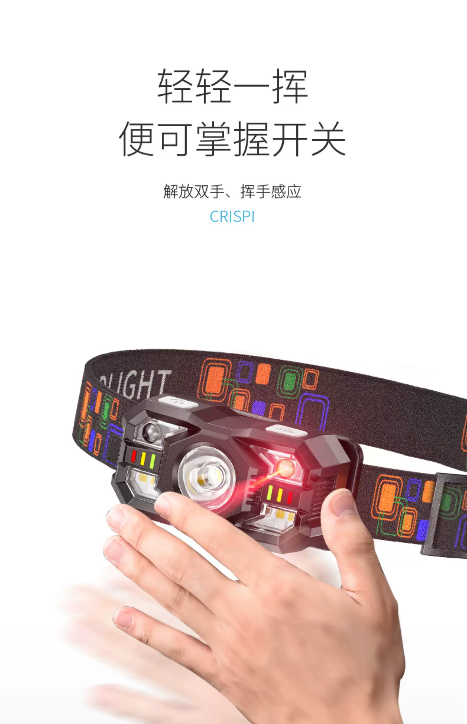 Smiling Shark Headlights, Strong Light Charging, Ultra Bright Head Mounted Fishing, Outdoor Long Range, Intelligent Sensing LED Night Fishing