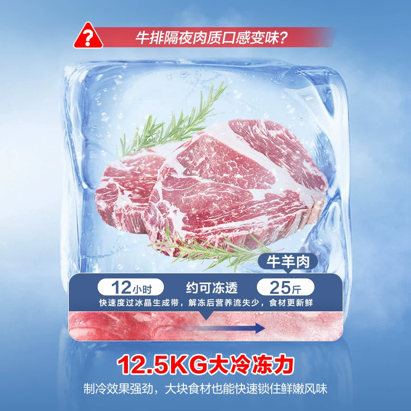 【Новый продукт】 Rongsheng 350-литровый коммерческий холодильник с большим морозом с одним температурным морозильным морозильным морозильным морозильником холодильник холодильник