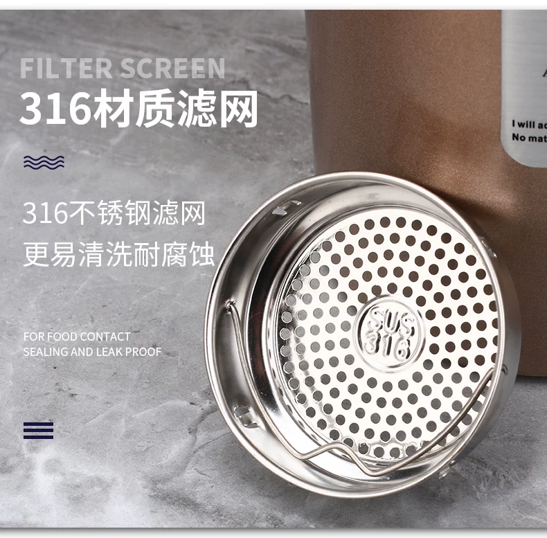 316 stainless steel outdoor car portable insulated cup with a large capacity of 1000ml, men's and women's business tea cups, 800