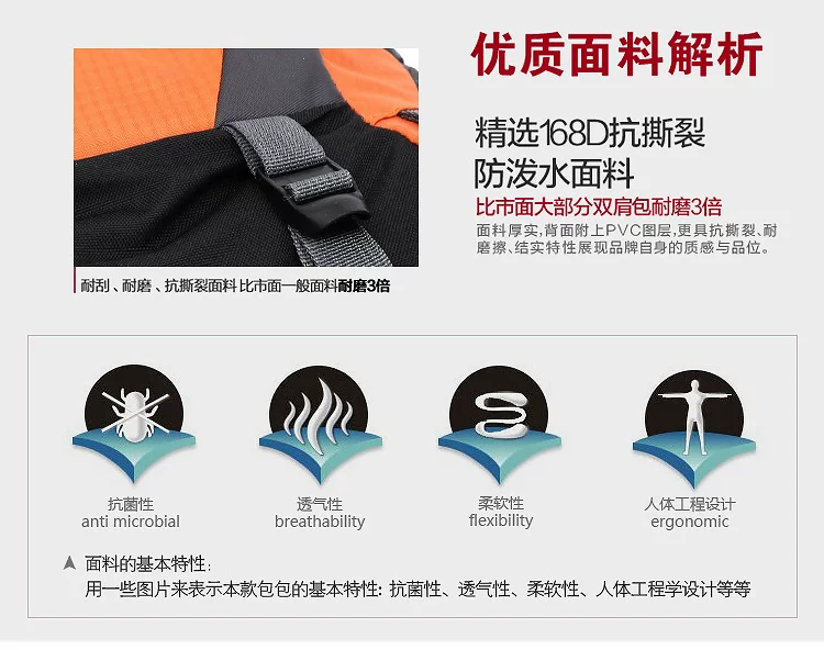 New lightweight outdoor hiking bag 40L waterproof nylon backpack for men and women hiking backpack cycling bag