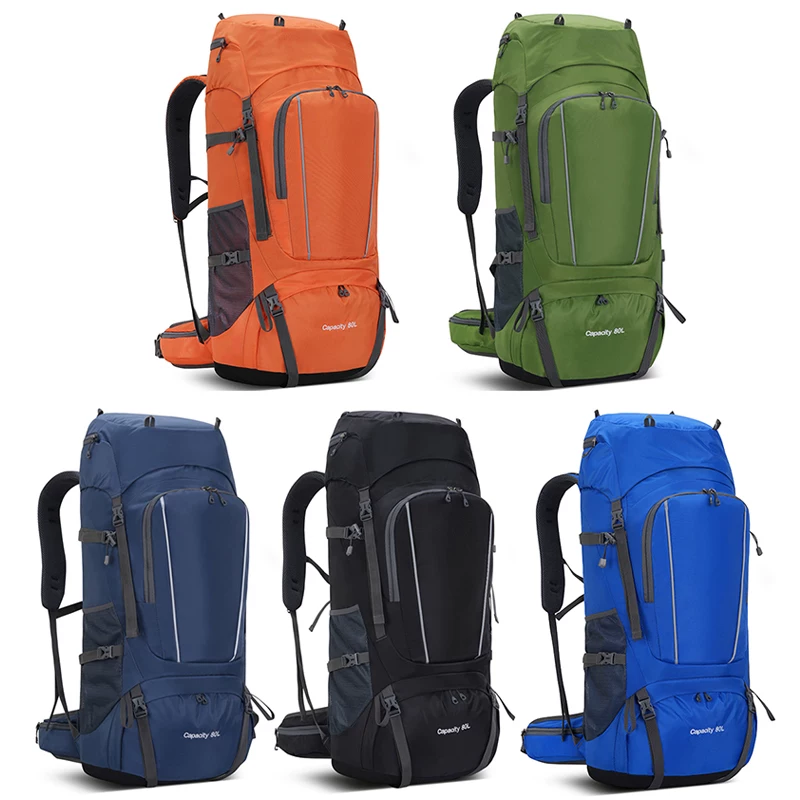 2025 Outdoor Large Capacity Mountaineering 80 liter Multi functional Camping Tent, Anti Splashing Water Travel Backpack Bag for Hiking