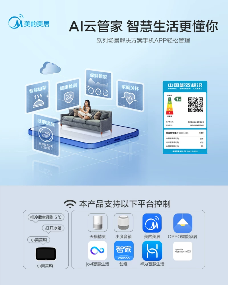 Комплект холодильник и морозильник Midea BCD-508WTPZM(E)+JC-98GM(E) 508Л