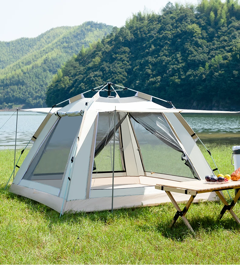 Tent, outdoor folding, portable camping equipment, complete set of automatic camping canopy, overnight beach, outdoor rain protection