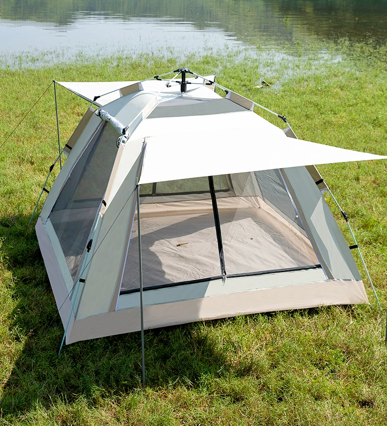 Tent, outdoor folding, portable camping equipment, complete set of automatic camping canopy, overnight beach, outdoor rain protection