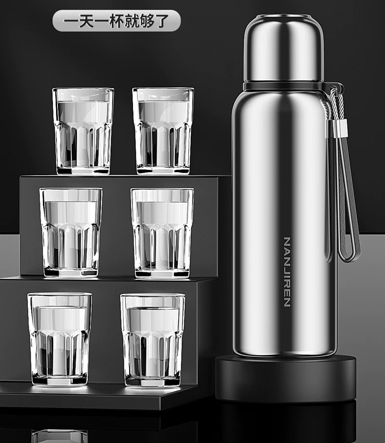 316 stainless steel insulated cup, men's and women's tea cup, large capacity water cup pot, 2025 new portable large bottle, genuine product