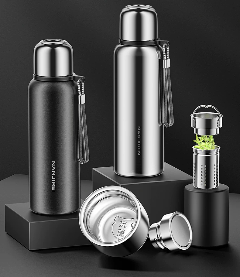 316 stainless steel insulated cup, men's and women's tea cup, large capacity water cup pot, 2025 new portable large bottle, genuine product